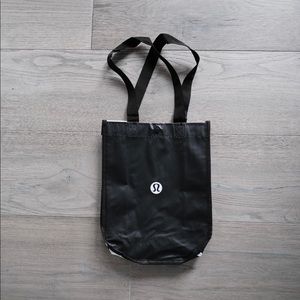 Lululemon reusable small black shopping tote bag